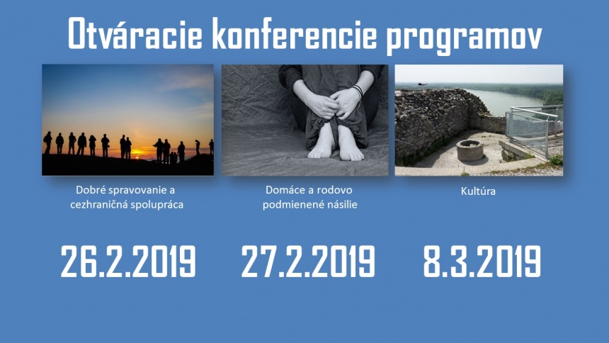 Otváracie konferencie prvých troch programov - viac v sekcii 